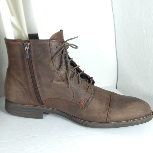 Pikolinos Men’s York US12 EU45 Brown Distressed Leather Zip Ankle Chukka Boots - Picture 6 of 16